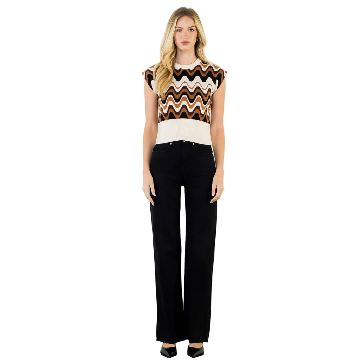 ABSTRACT VEST TOP