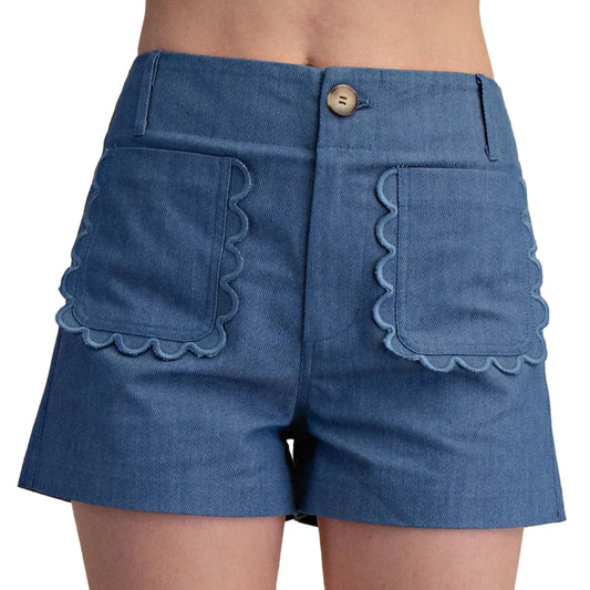 SCALLOPED SHORTS