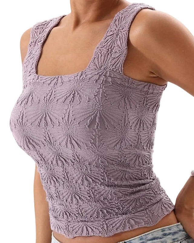 JACQUARD KNIT TANK TOP