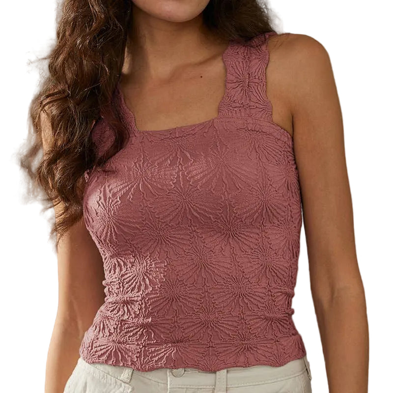 JACQUARD KNIT TANK TOP
