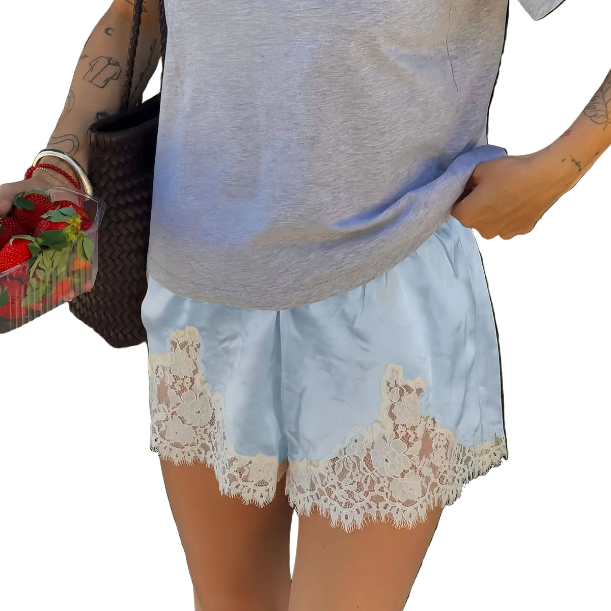 LIGHTWEIGHT LACE TRIM RELAXED FIT BOXER SHORTS