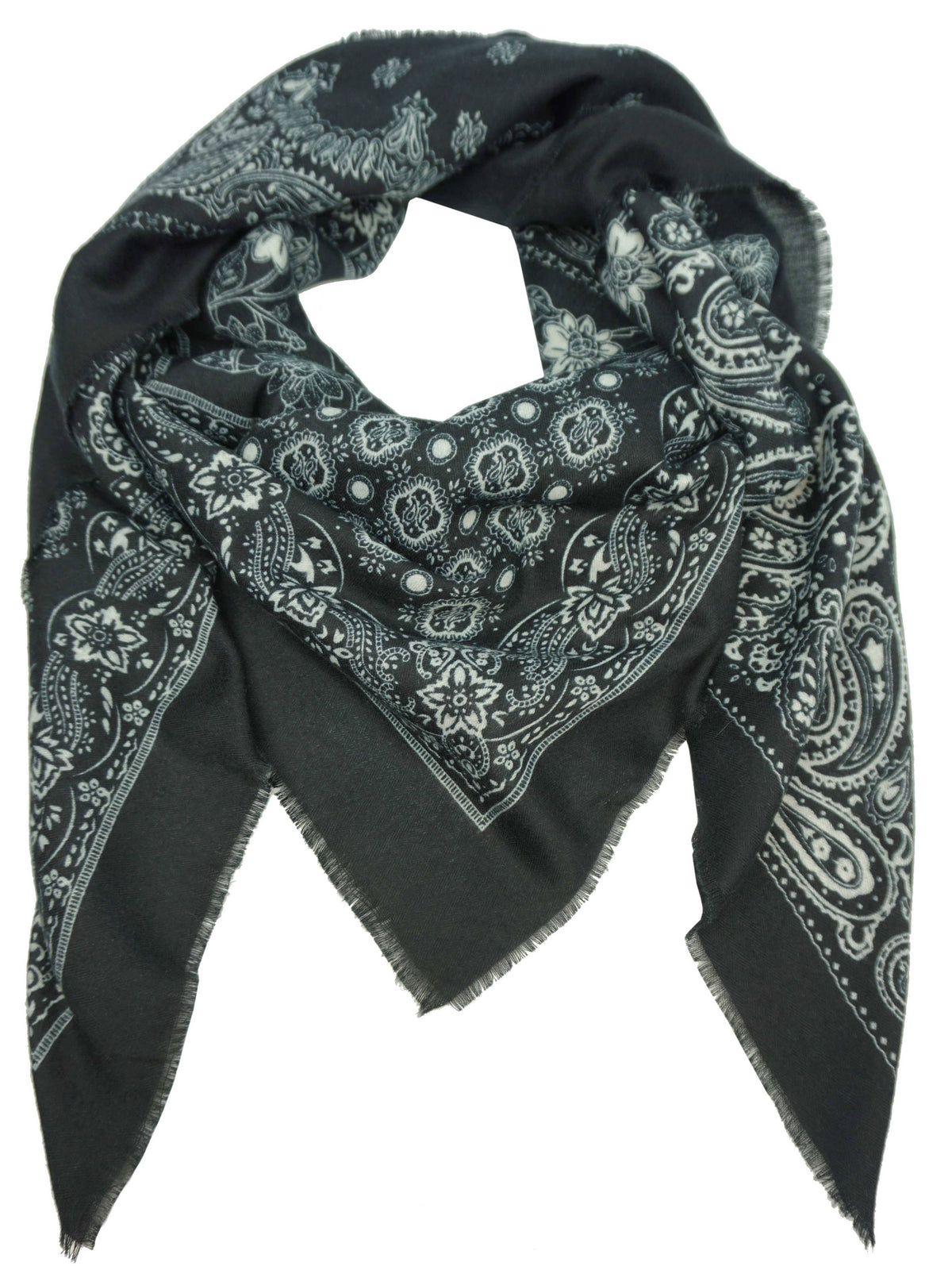 BANDANA PRINT SQUARE SCARF