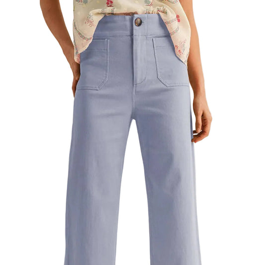 HIGH WAIST CROPPED WIDE LEG PANTS