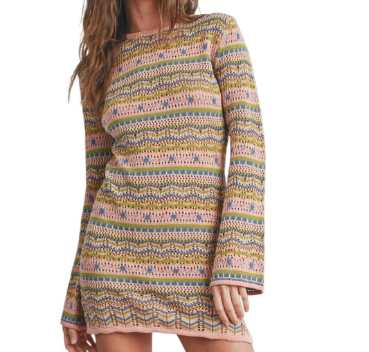 MULTICOLORED SWEATER DRESS