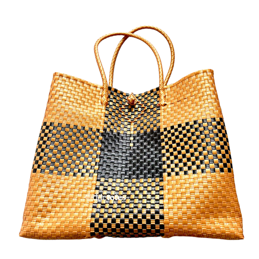 DUCHESS ROYALE BLACK AND GOLD STATEMENT TOTE