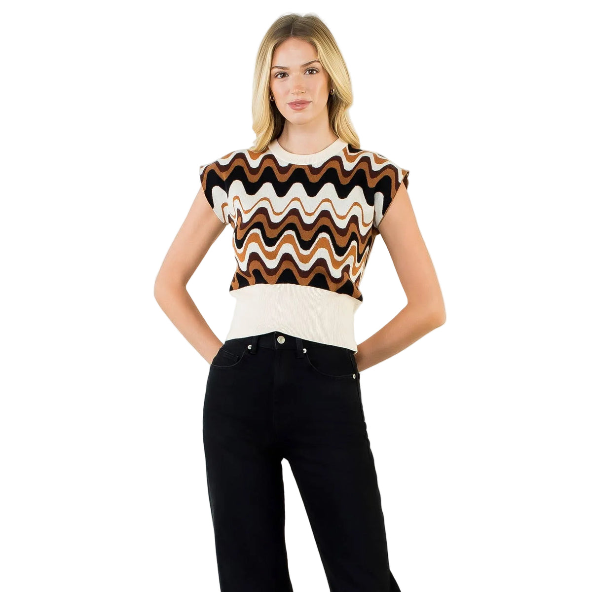 ABSTRACT VEST TOP
