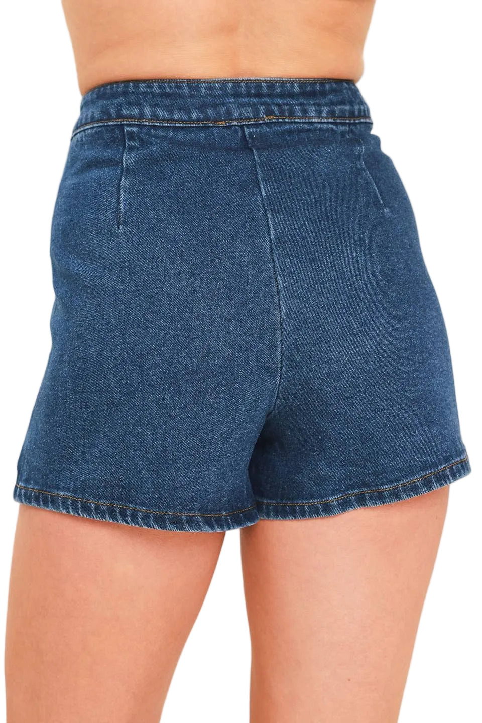 DENIM SKORT WITH FRONT BUTTON CLOUSRE