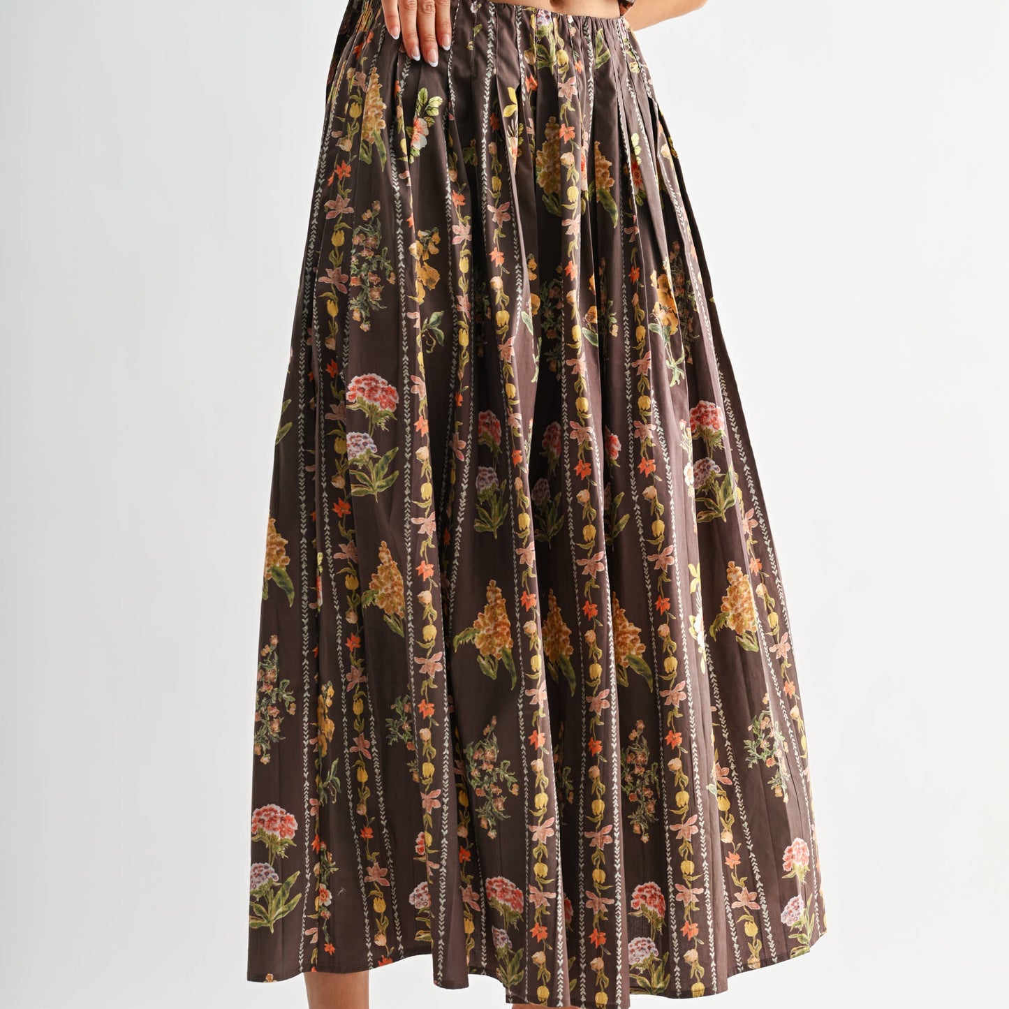 FLORAL PRINT TOP AND SKIRT SET  - PREORDER FOR MID JULY