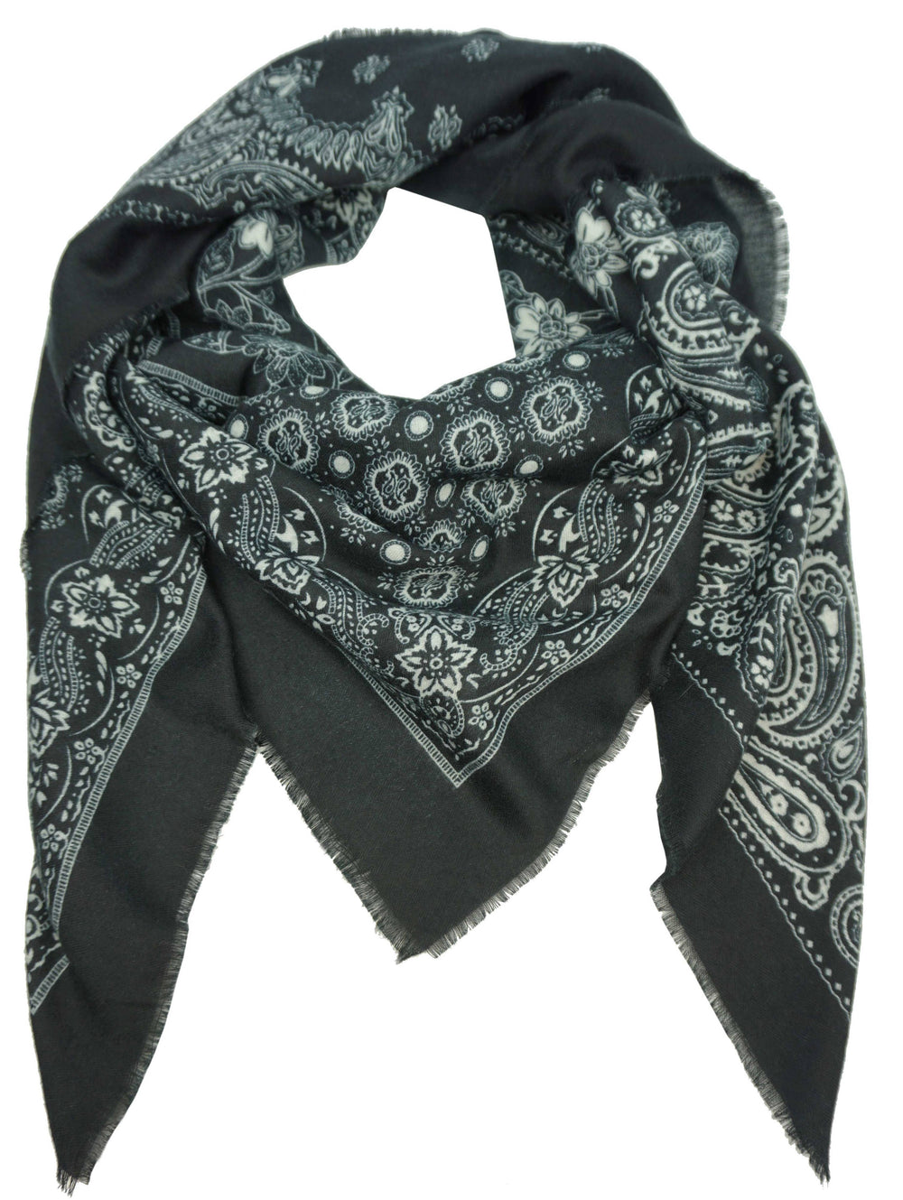 BANDANA PRINT SQUARE SCARF