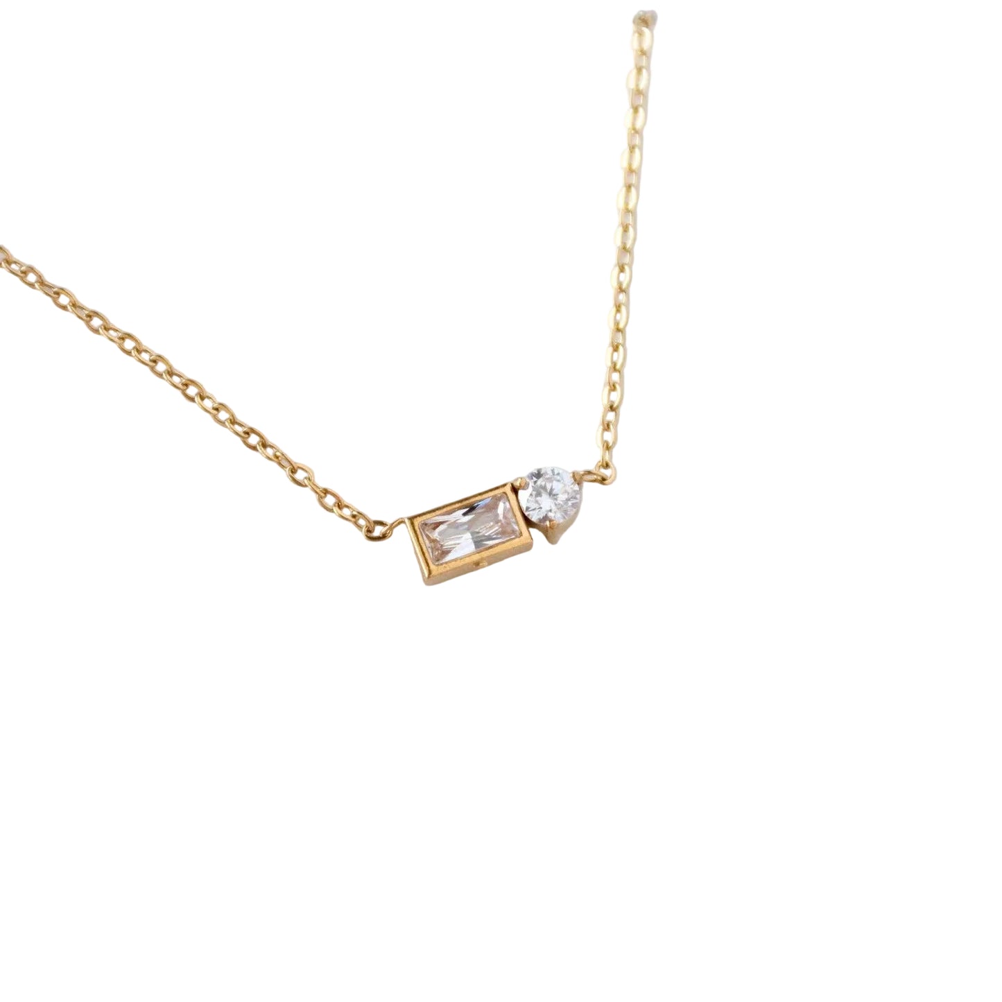 ZIRCON GEOMETRIC NECKLACE - WATERPROOF