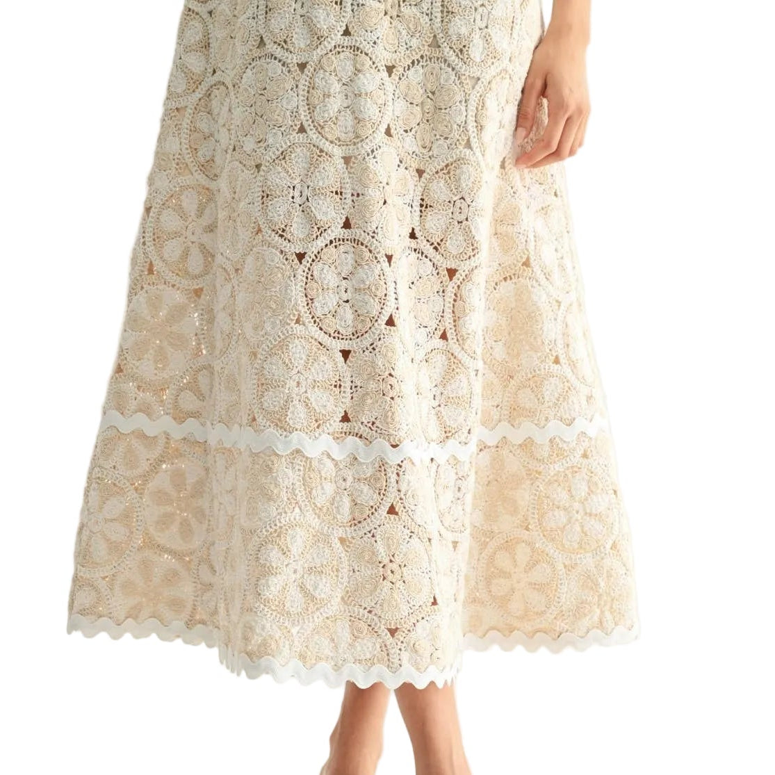 CROCHET LACE MAXI DRESS