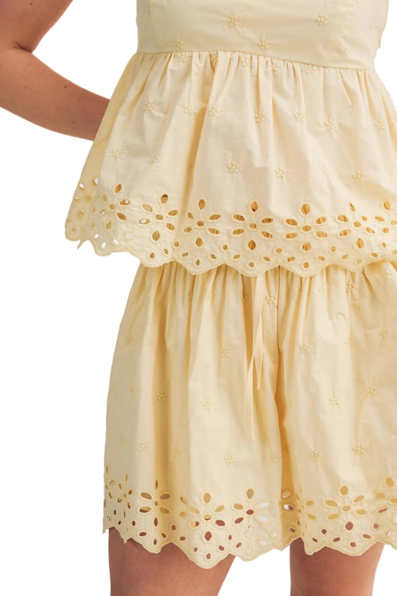 EYELET EMBROIDERED CAMI TOP